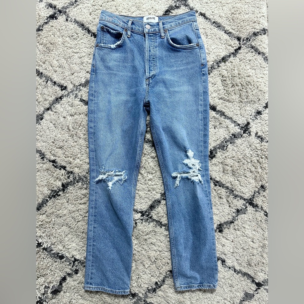 Agolde Riley High Rise Crop - Picture 3 of 5